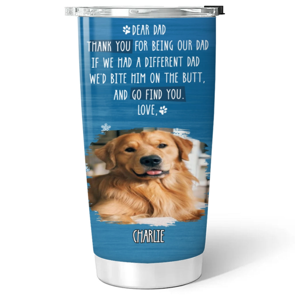 Custom Christmas Birthday Gifts For Pet Lovers • Go Find You Dog Dad Mom Photo - Personalized Tumbler