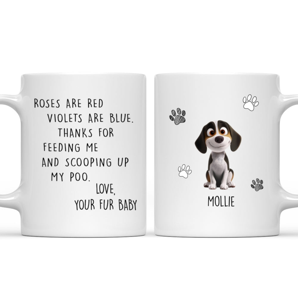 Custom Father's day Birthday Gifts For Dog Dad, Dog Lovers • Thank You For Scooping My Poo New Ver - Personalized Coffee Mug