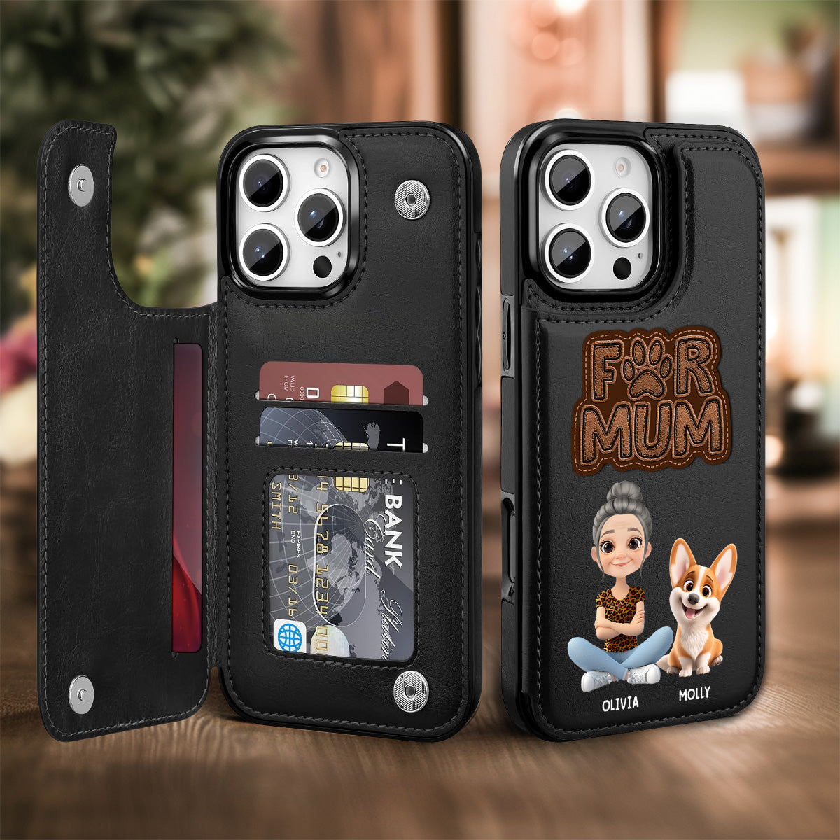 The Fur Mom - Personalized Leather Phone Case