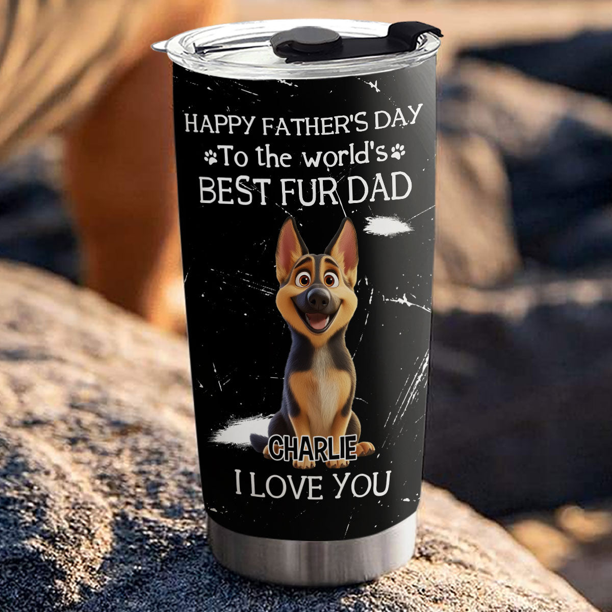 Custom Father's day Birthday Gifts For Pet Dad, Pet Lovers • I Love You The Best Fur Dad - Personalized Tumbler