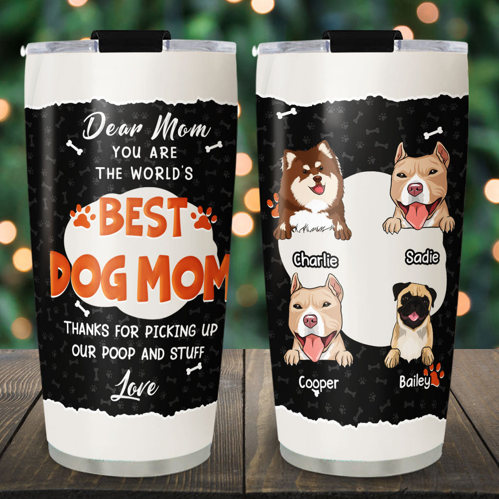 Custom Christmas Birthday Gifts For Pet Lovers • Thank For Picking Up My Poo And Stuff - Personalized Tumbler