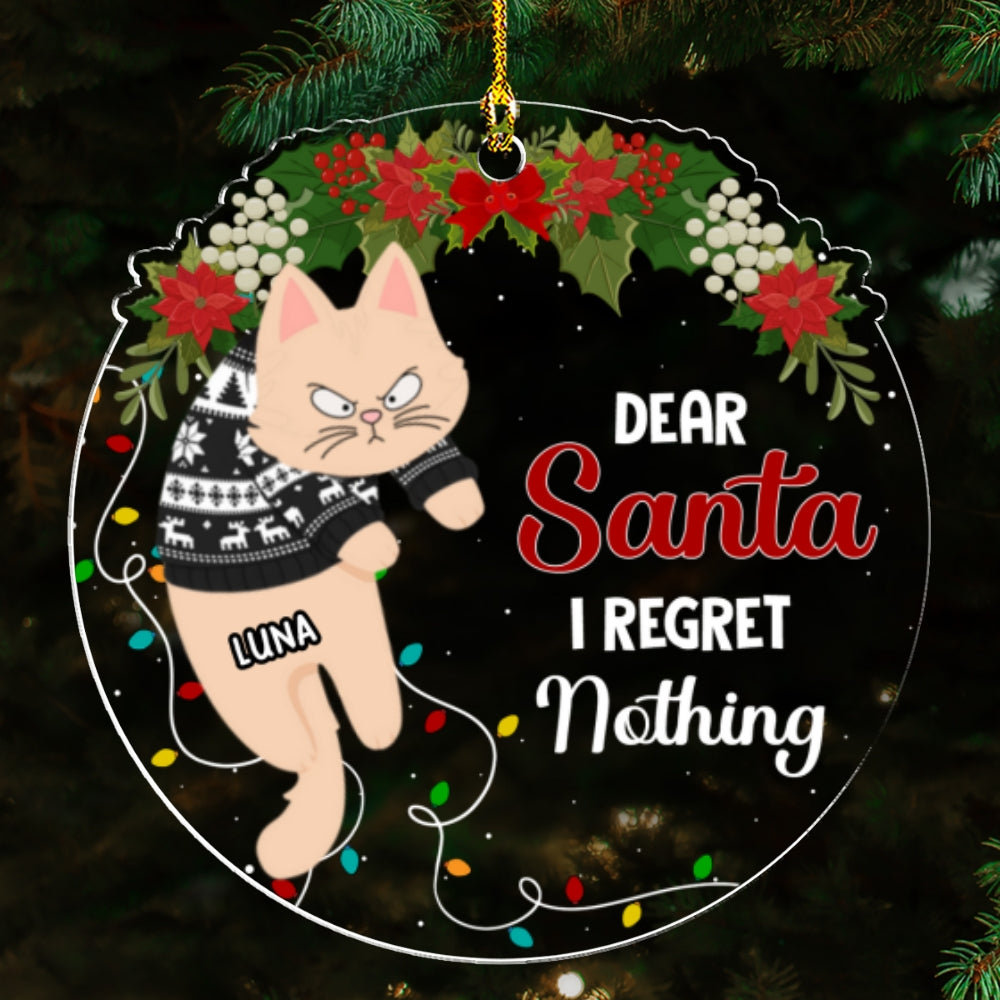 Dear Santa I've Been A Very Good Cat - Personalized Acrylic Ornament