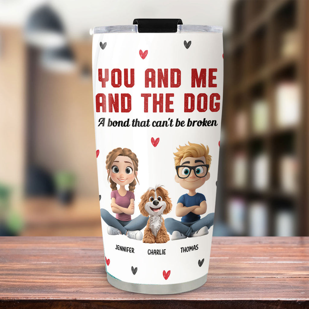 Custom Christmas Birthday Gifts For Dog Lovers • You Me And The Dog - Personalized Tumbler