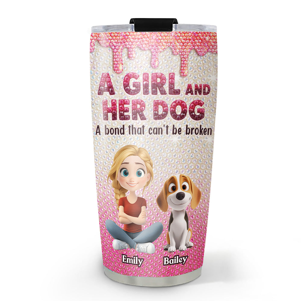 Custom Christmas Birthday Gifts For Dog Mom, Dog Lovers • Pawfect Companions - Personalized 3D Effect Tumbler
