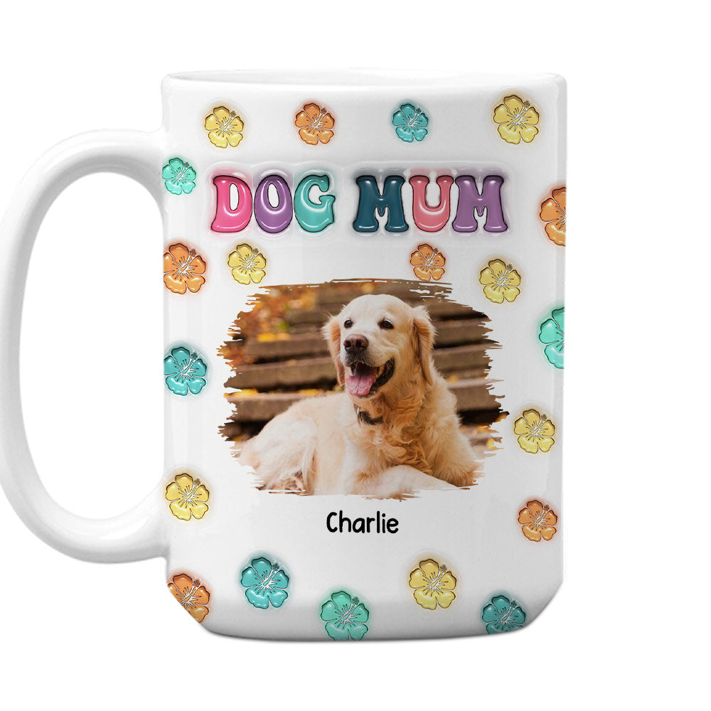 Custom Photo Mother's day Birthday Gifts For Dog Mom, Dog Lovers • Dog Mom Summer Photo - Personalized 3D Inflated Effect Mug