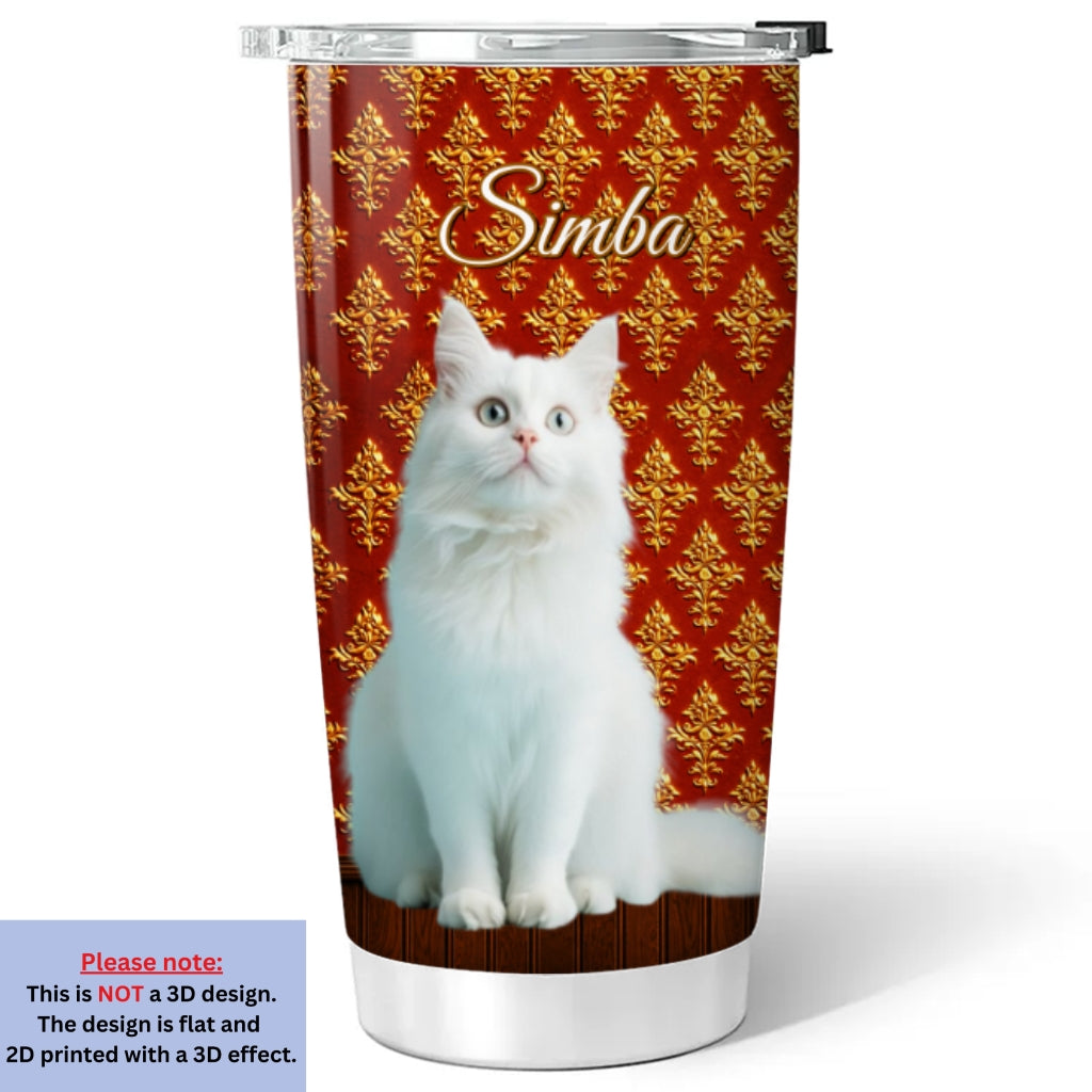Custom Photo Christmas Birthday Gifts For Cat Mom, Cat Lovers • Royal Cats Photo - Personalized 3D Effect Tumbler