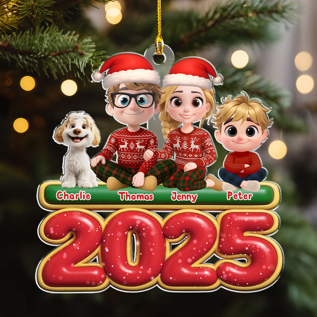 Custom Christmas Decor Home Birthday Gifts For Dog Lovers • We And Our Kids - Personalized Acrylic Ornament