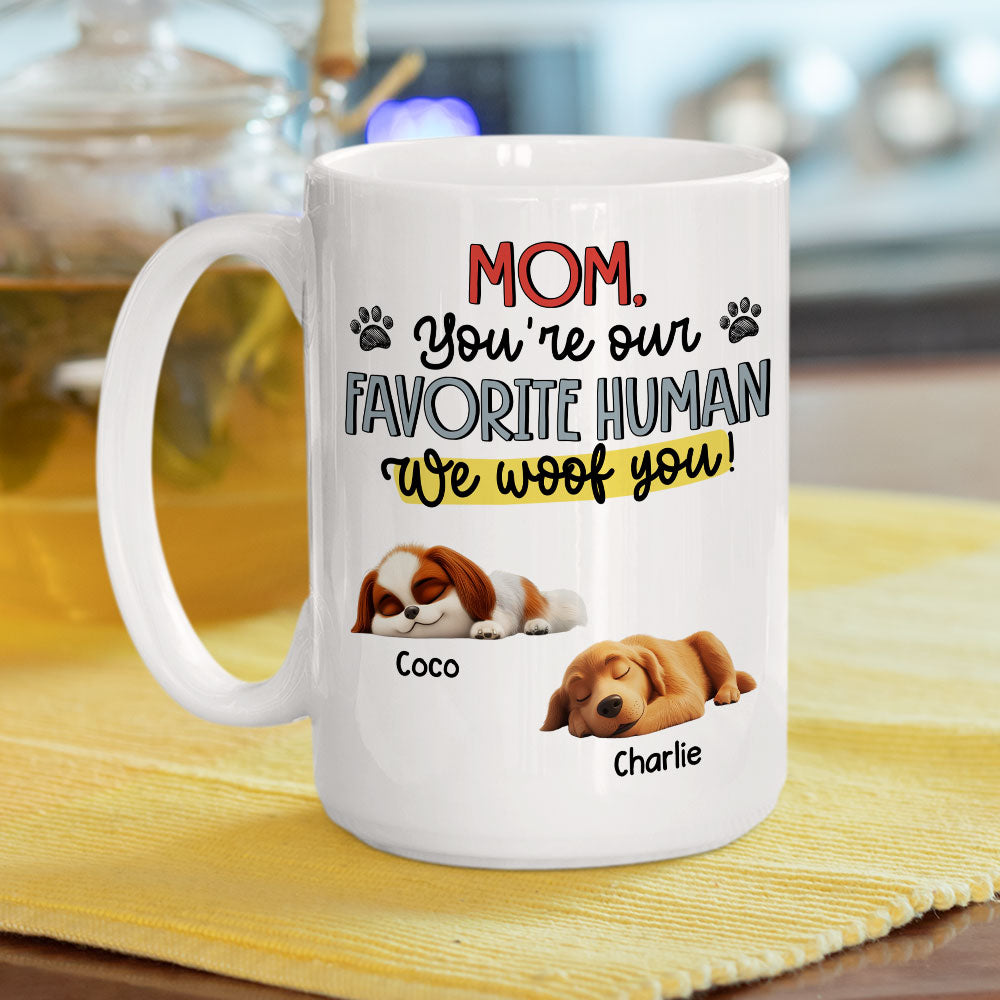 Custom Mother's day Birthday Gifts For Dog Mom, Dog Lovers • Favorite Mom Of Dogs - Personalized Coffee Mug