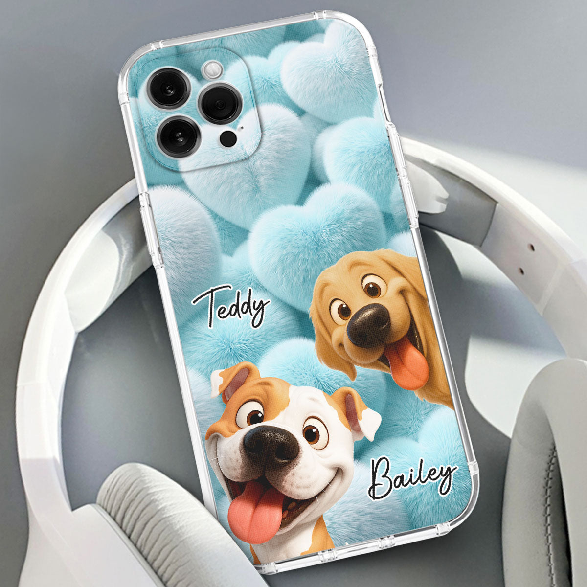 Custom Christmas Birthday Gifts For Dog Mom • Love My Fur Babies - Personalized 3D Effect Phone Case