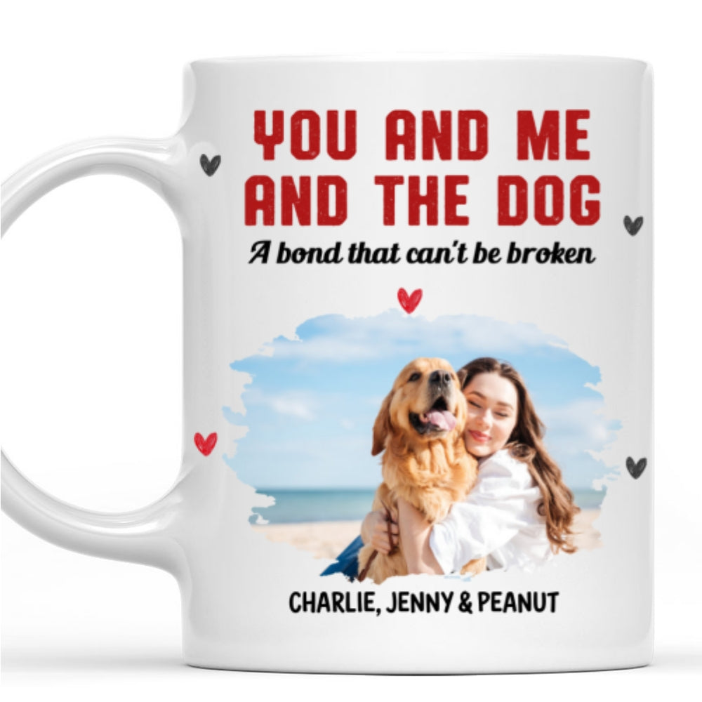 Custom Photo Christmas Birthday Gifts For Dog Lovers • You Me And The Dog Photo - Personalized Coffee Mug