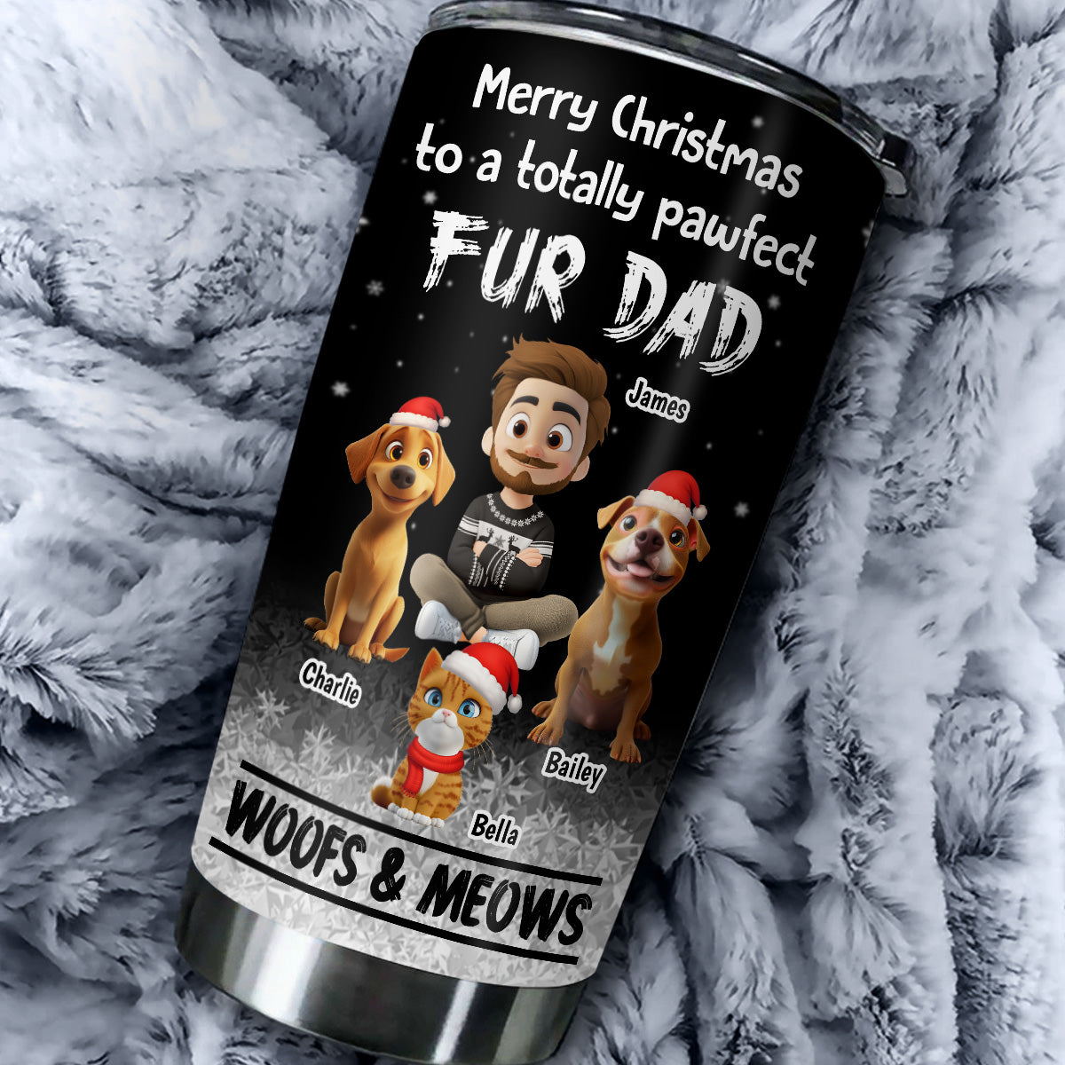 Custom Christmas Birthday Gifts For Pet Lovers • Pur And Kiss Are All You Need - Personalized Tumbler