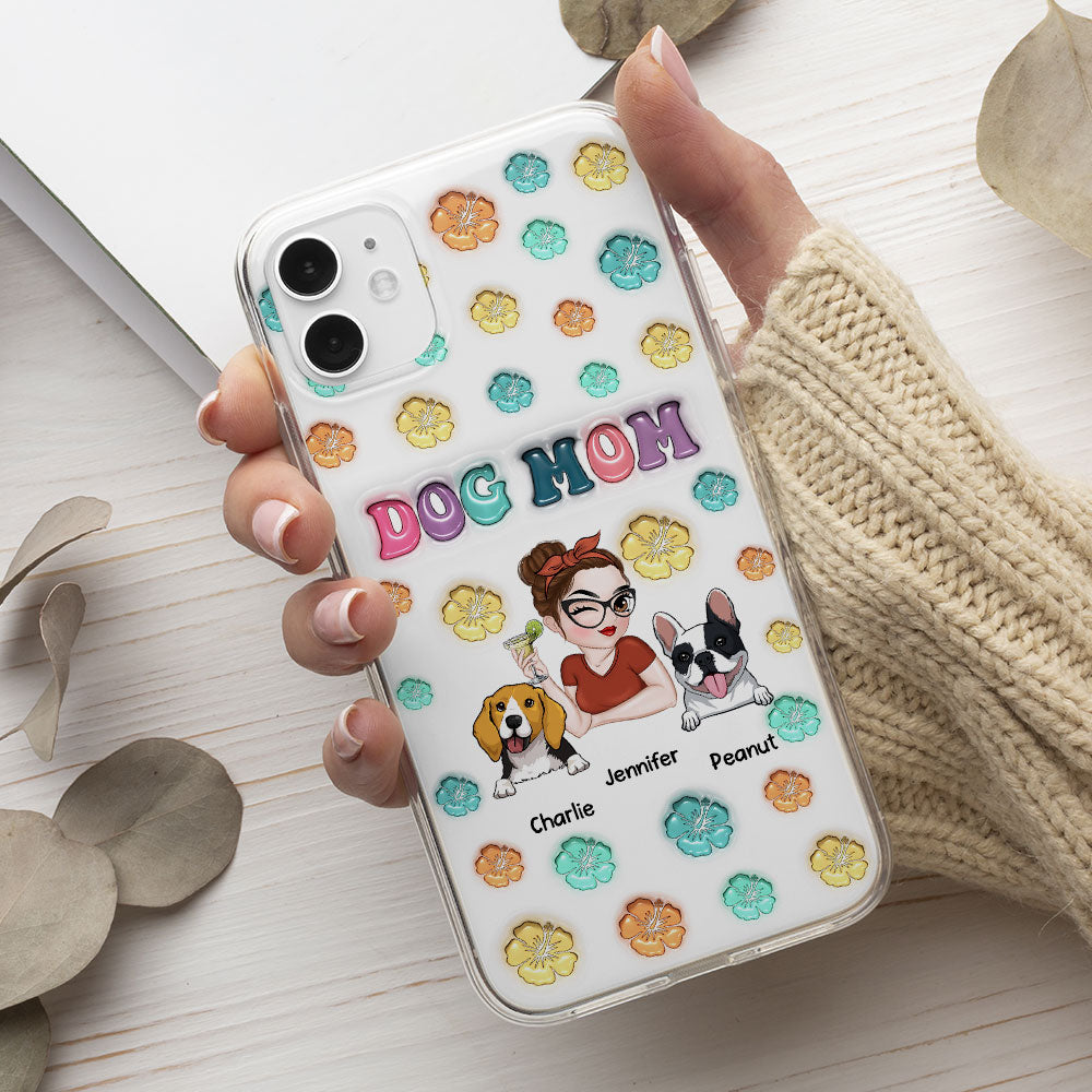 Dog Mom Summer - Personalized 3D Inflated Effect Phone Case