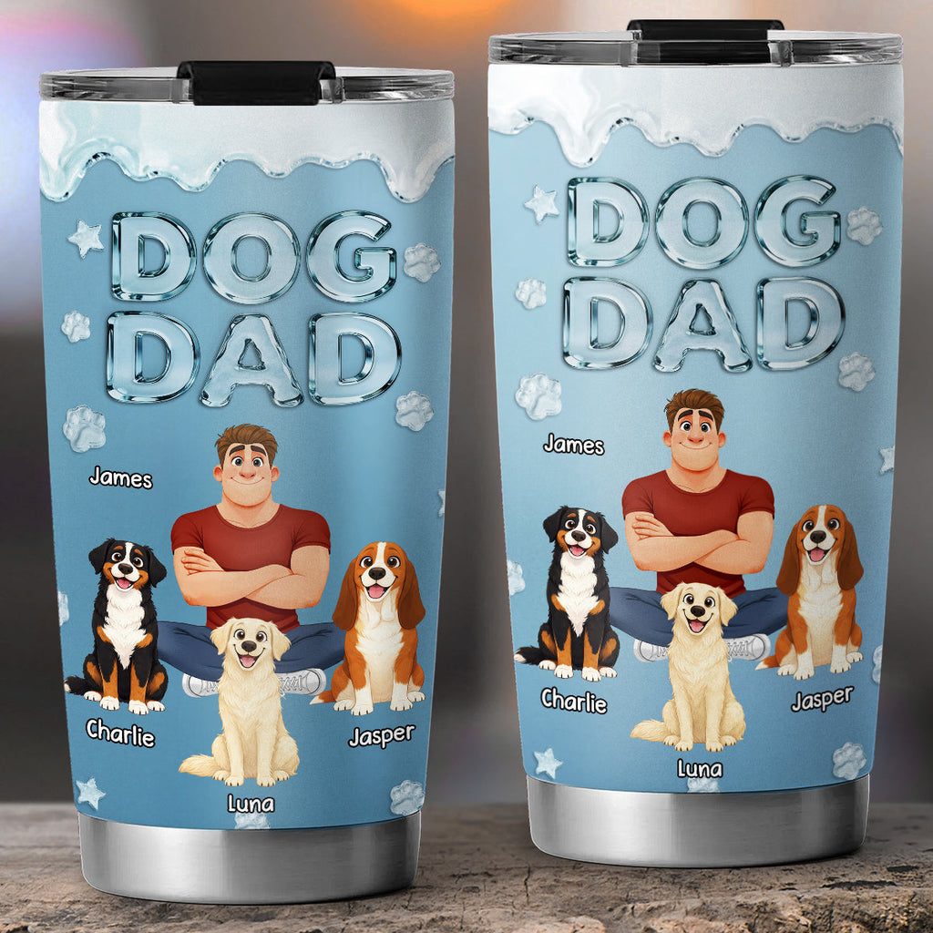 Custom Christmas Birthday Gifts For Dog Dad, Dog Lovers • Cool Dog Dad - Personalized Tumbler