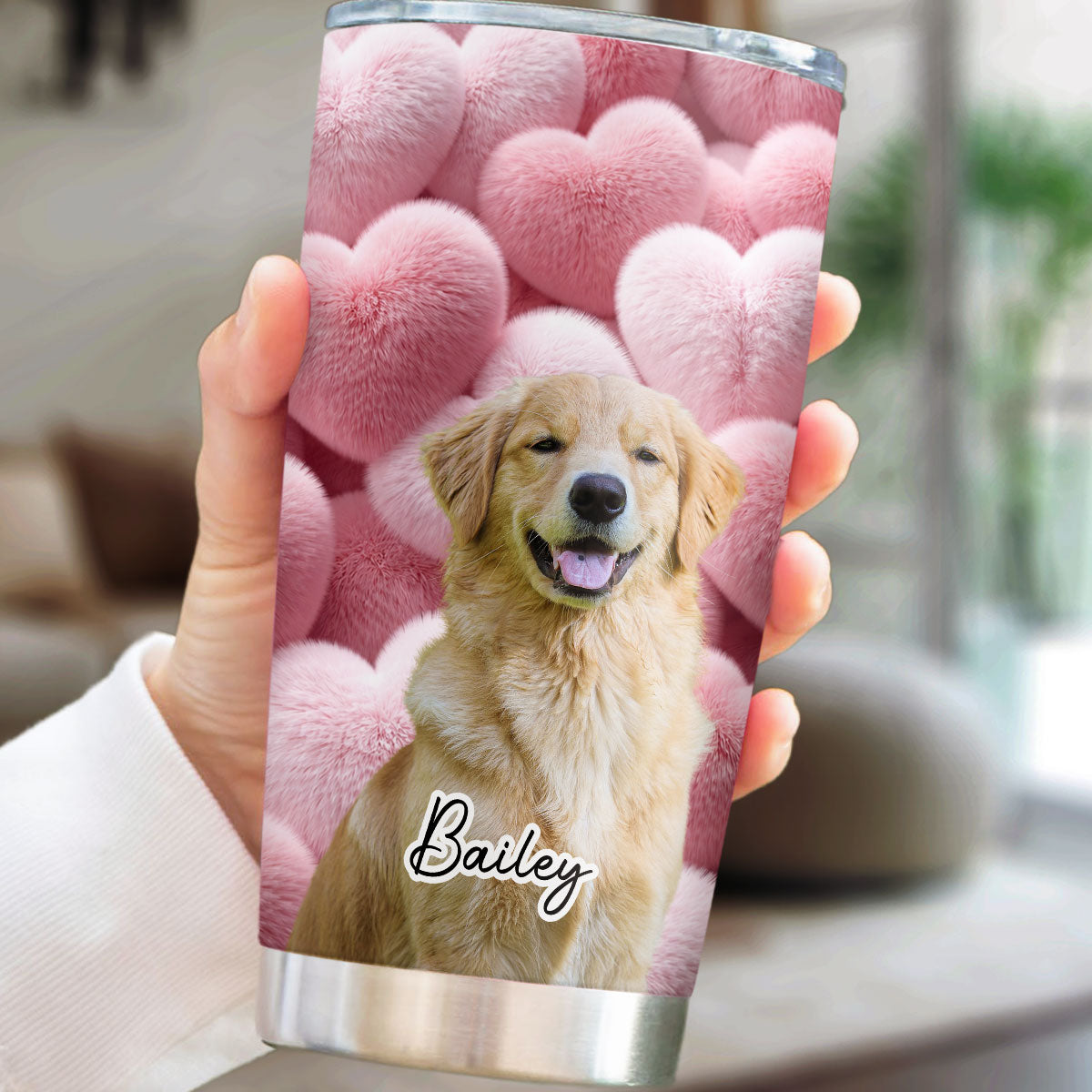 Custom Photo Christmas Birthday Gifts For Dog Mom, Dog Lovers • Love My Fur Babies Photo - Personalized 3D Effect Tumbler