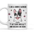 Custom Christmas Birthday Gifts For Dog Lovers • Simple Woman And Dogs - Personalized 3D Inflated Effect Mug