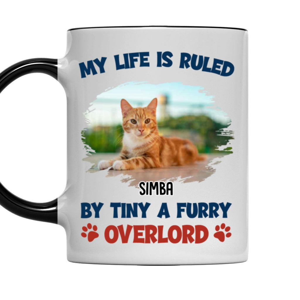 Custom Photo Christmas Birthday Gifts For Cat Lovers • Life Is Ruled By Cat Butt Photo - Personalized Accent Mug