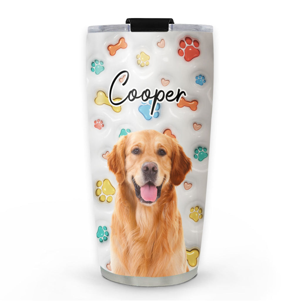 Custom Photo Christmas Birthday Gifts For Dog Lovers • Cute Dog Baby Photo - Personalized 3D Inflated Effect Tumbler