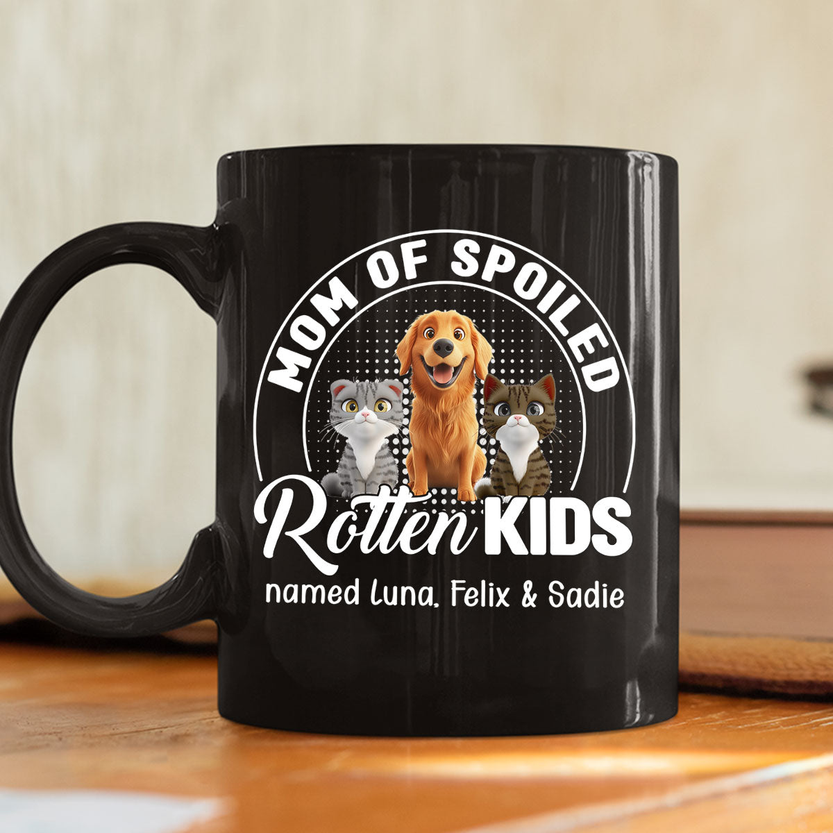 Custom Christmas Birthday Gifts For Pet Lovers • Handsome Spoiled Rotten Pet - Personalized Coffee Mug