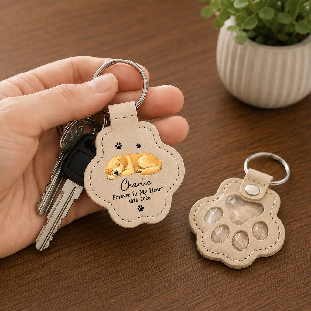 Forever In My Heart - Personalized Pet Fur Keychain
