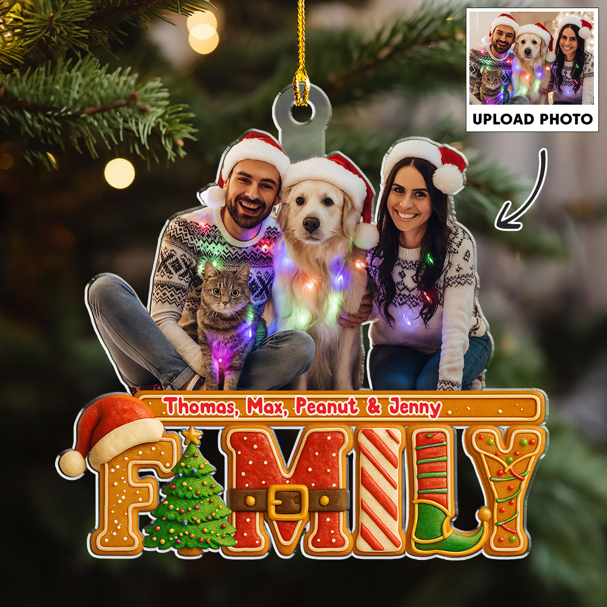 Our Christmas Laughter Photo - Personalized Acrylic Ornament
