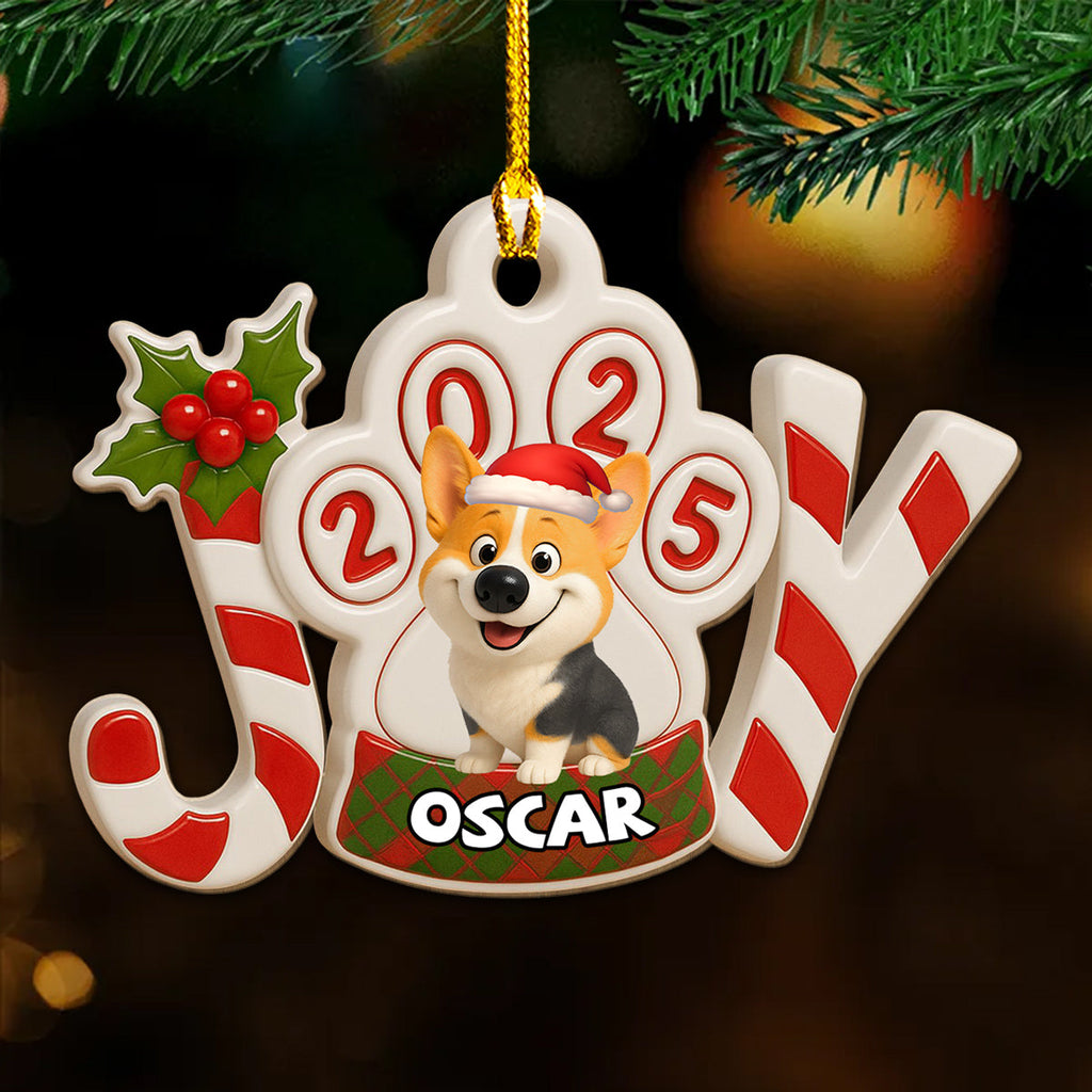 Custom Christmas Decor Home Birthday Gifts For Dog Mom, Dog Lovers • You Are My Joy - Personalized 3D Effect Wood Ornament