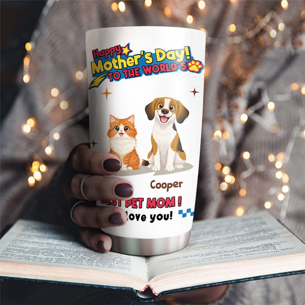 Custom Christmas Birthday Gifts For Cat Lovers • Pet Mom Forever - Personalized Tumbler