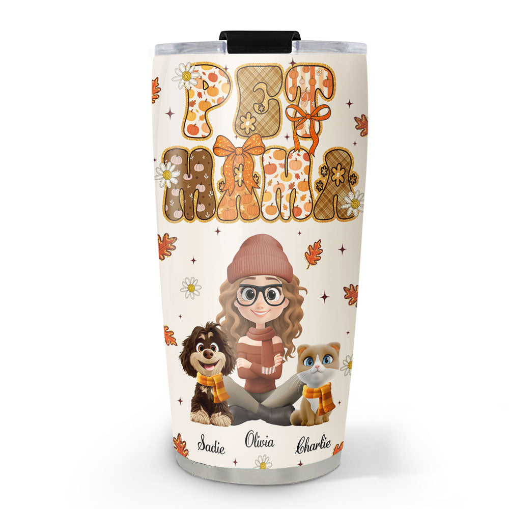 Custom Christmas Birthday Gifts For Pet Mom, Pet Lovers • Cinnamon Latte Fur Ver - Personalized Tumbler