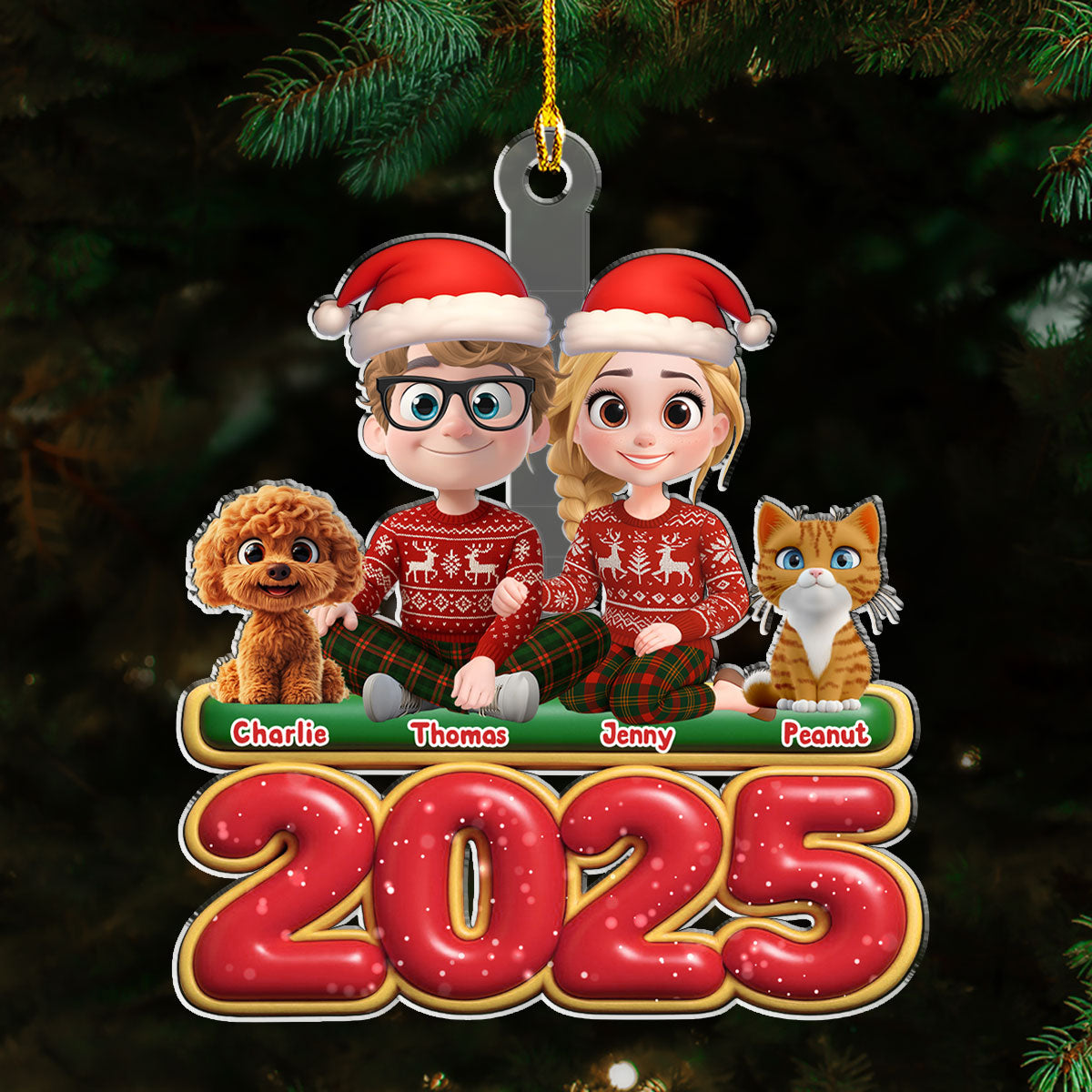 Custom Christmas Decor Home Birthday Gifts For Pet Lovers • We And Our Pet - Personalized Acrylic Ornament