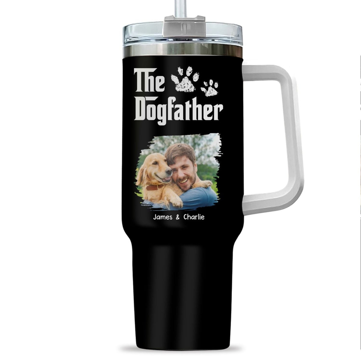 Custom Photo Father's day Birthday Gifts For Dog Dad, Dog Lovers • Cool Dog Father Photo - Personalized Tumbler
