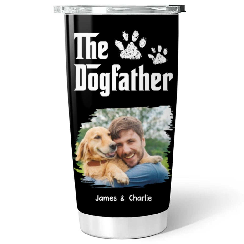 Custom Photo Father's day Birthday Gifts For Dog Dad, Dog Lovers • Cool Dog Father Photo - Personalized Tumbler