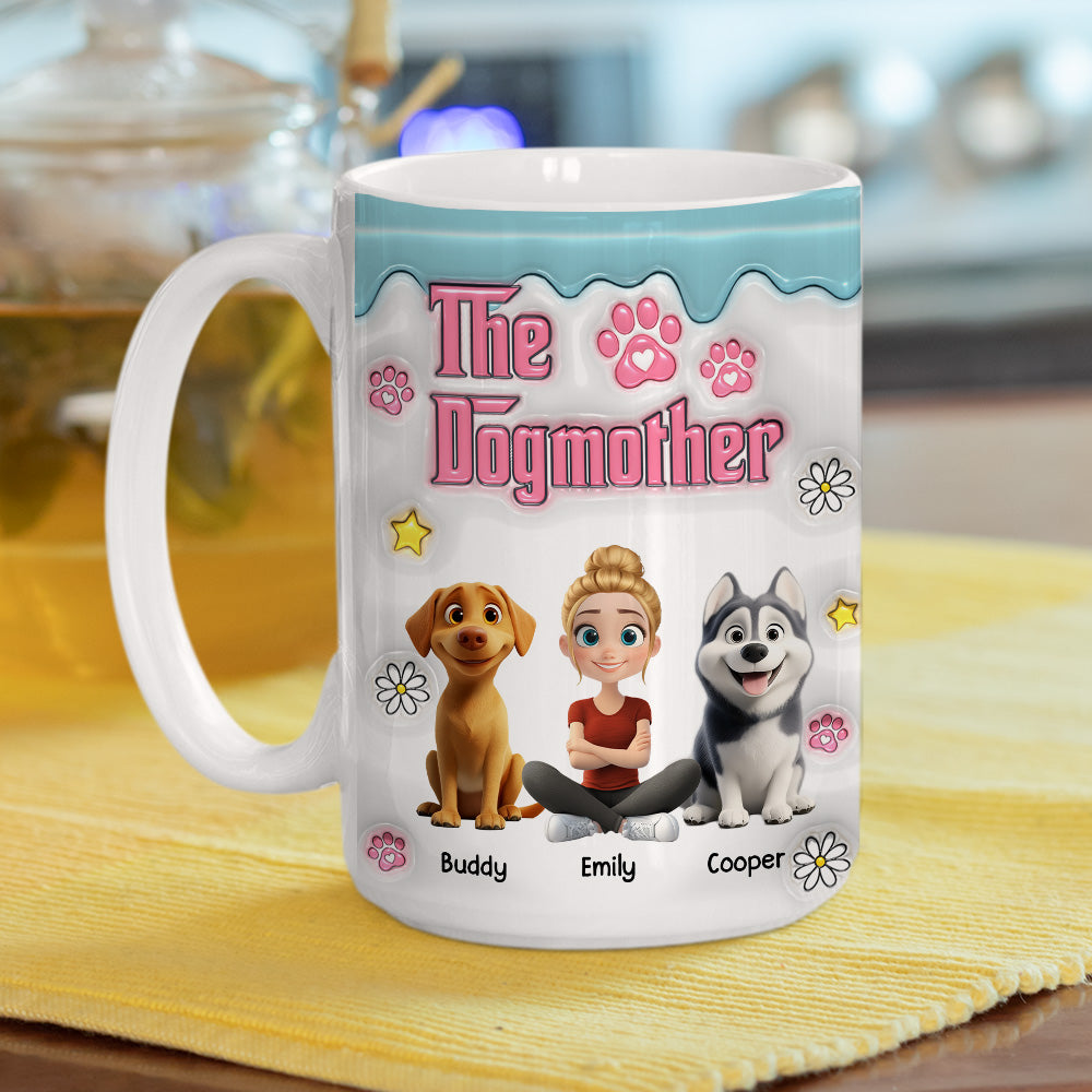 Custom Christmas Birthday Gifts For Dog Mom, Dog Lovers • Professional Dog Mother - Personalized 3D Inflated Effect Mug