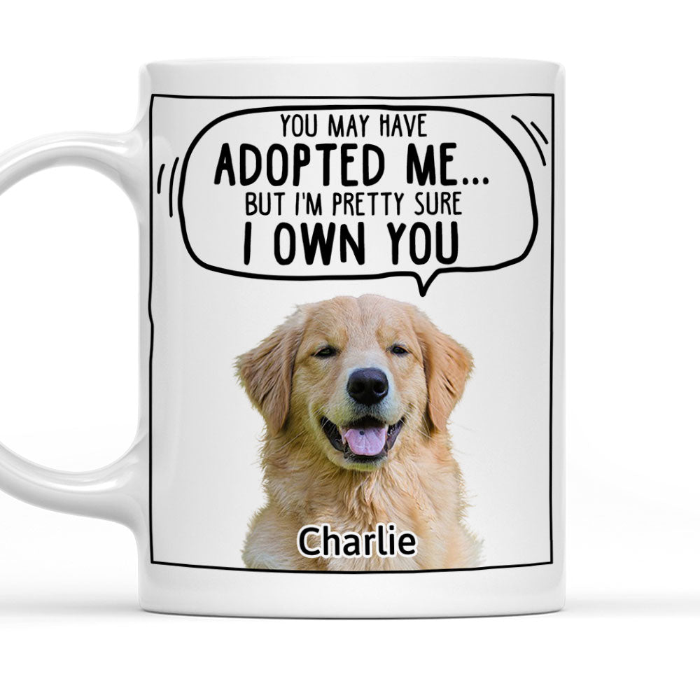 Custom Photo Christmas Birthday Gifts For Dog Lovers • We Sure We Own You Cartoon Photo - Personalized Coffee Mug