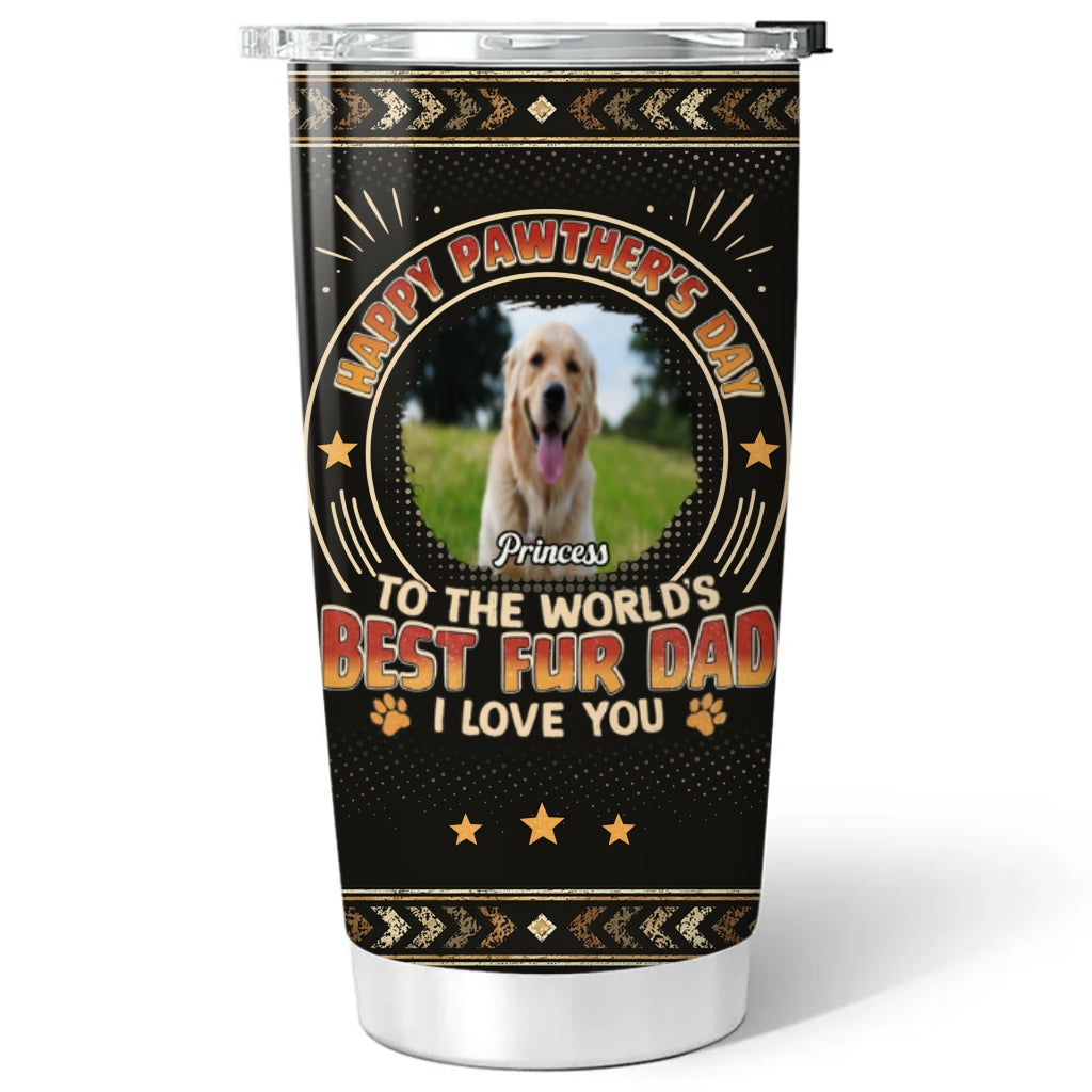 Pawther Day With Pet Dad Photo - Personalized Tumbler