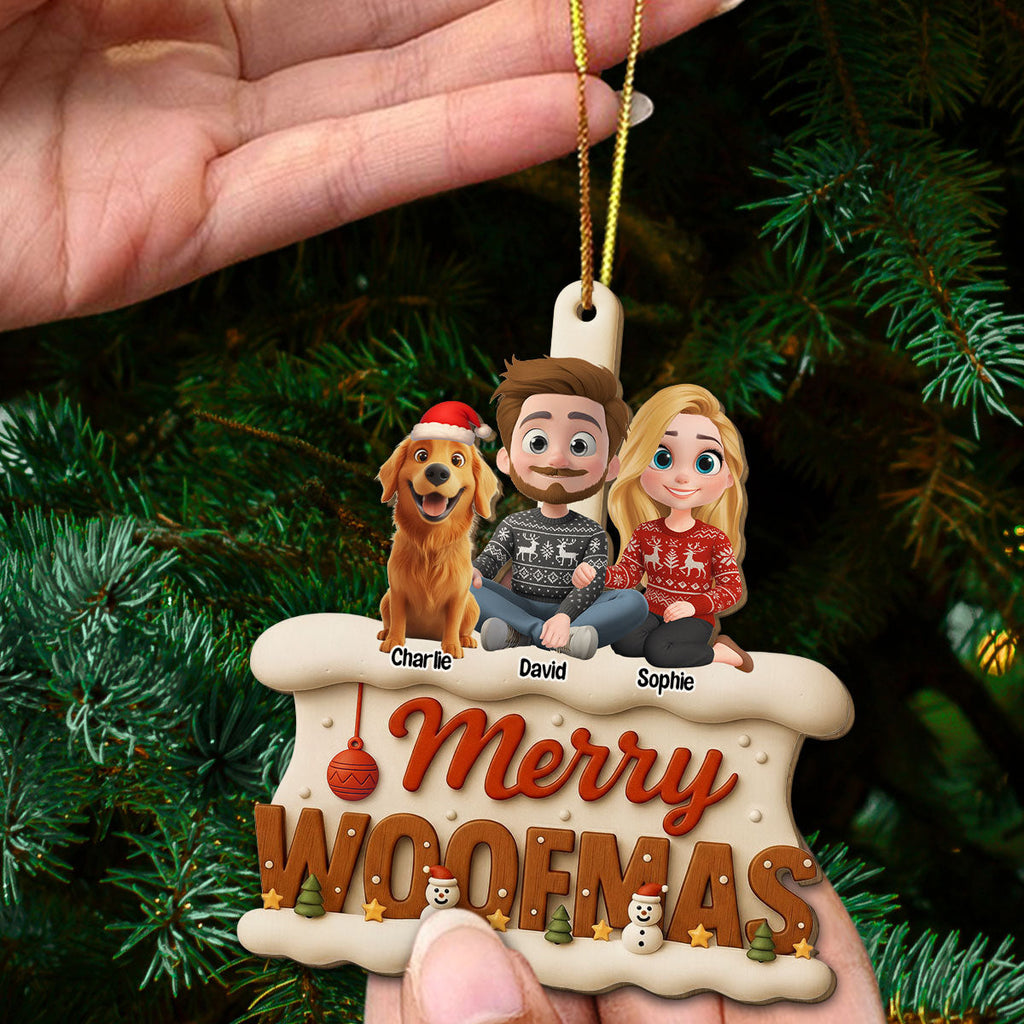 Custom Christmas Decor Home Birthday Gifts For Dog Lovers • Just Want To Be Lazy - Personalized 3D Effect Wood Ornament