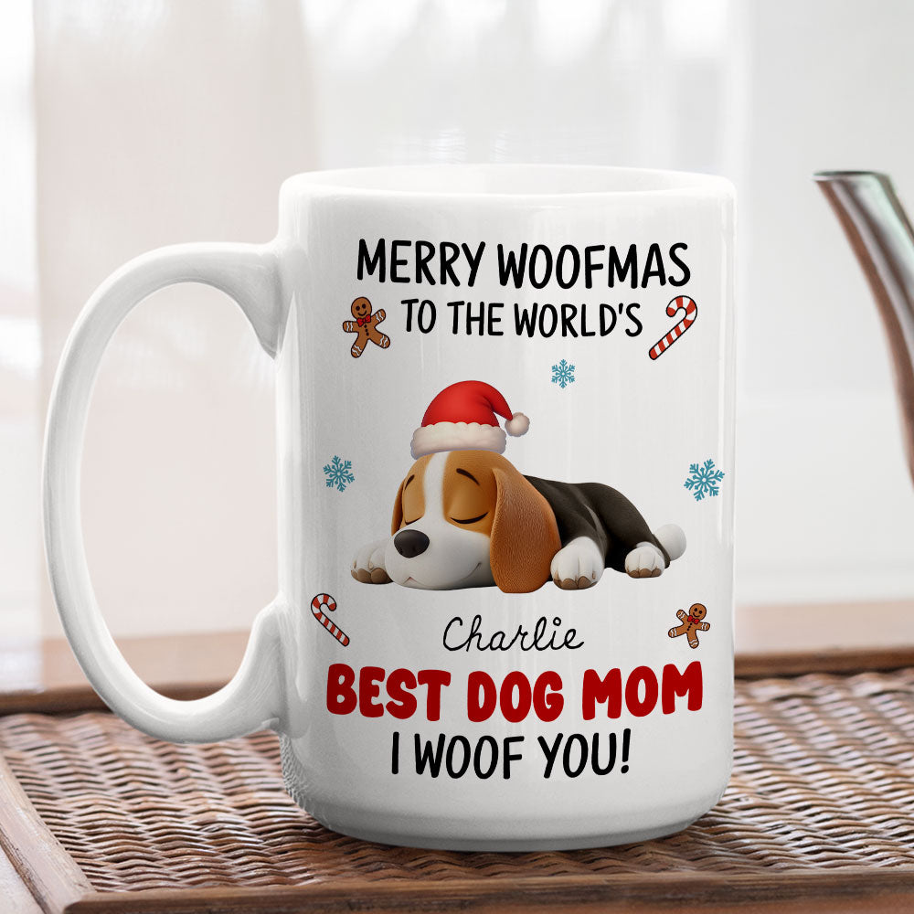Custom Christmas Birthday Gifts For Dog Lovers • Best Dog Mom Dad In The World - Personalized Coffee Mug