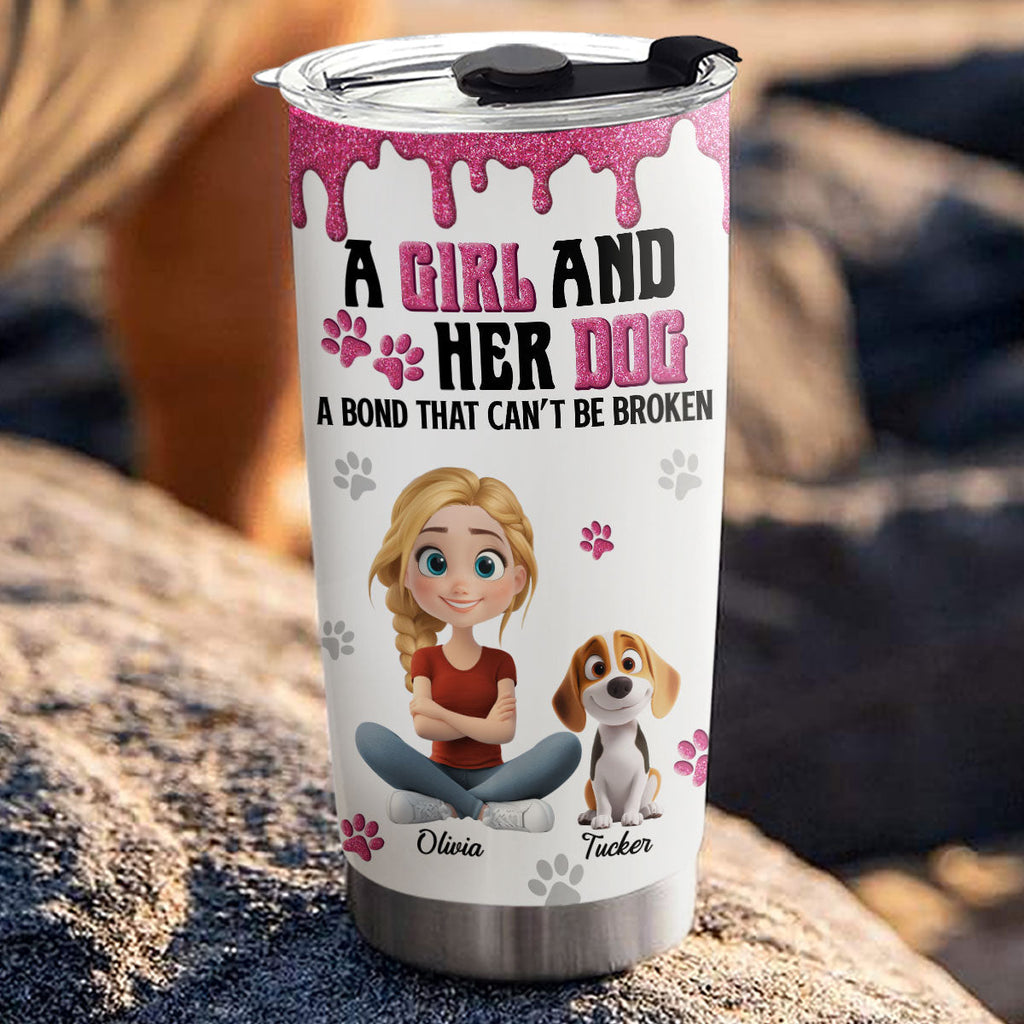 Custom Christmas Birthday Gifts For Dog Mom, Dog Lovers • Sparkle And Cheer - Personalized 3D Effect Tumbler