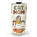 Custom Christmas Birthday Gifts For Pet Lovers • Cat Mom Autumn Version - Personalized 3D Inflated Effect Tumbler