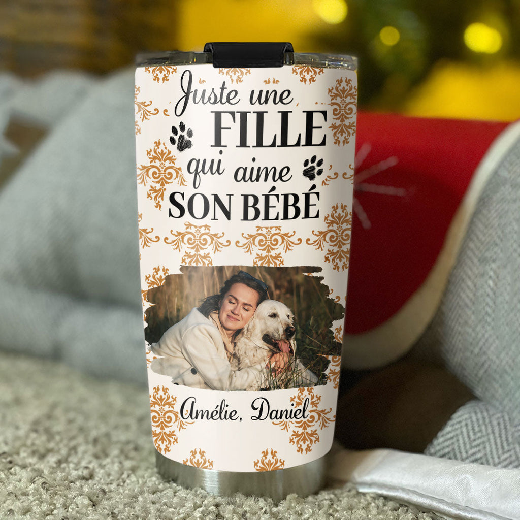 Custom Photo Christmas Birthday Gifts For Pet Mom, Pet Lovers • Gobelet Personnalisé - Animal Citrouille d'Automne Photo