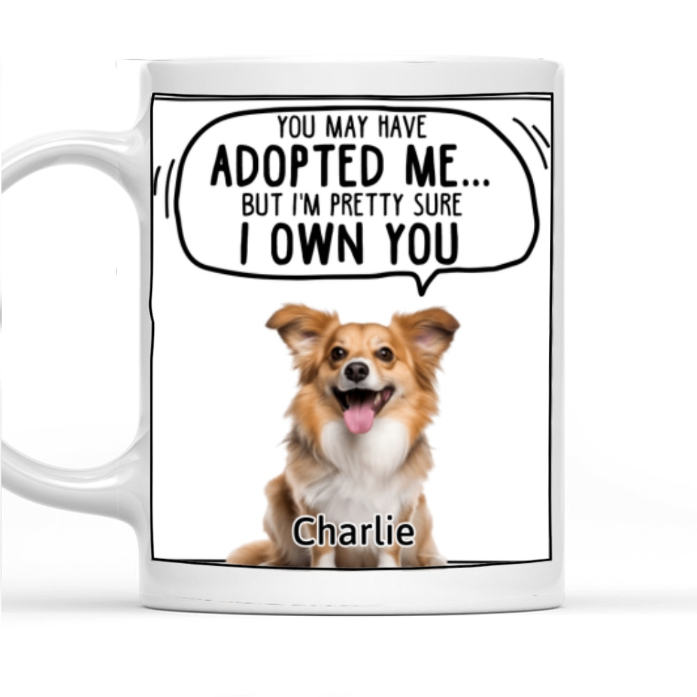 Custom Photo Christmas Birthday Gifts For Dog Lovers • We Sure We Own You Cartoon Photo - Personalized Coffee Mug