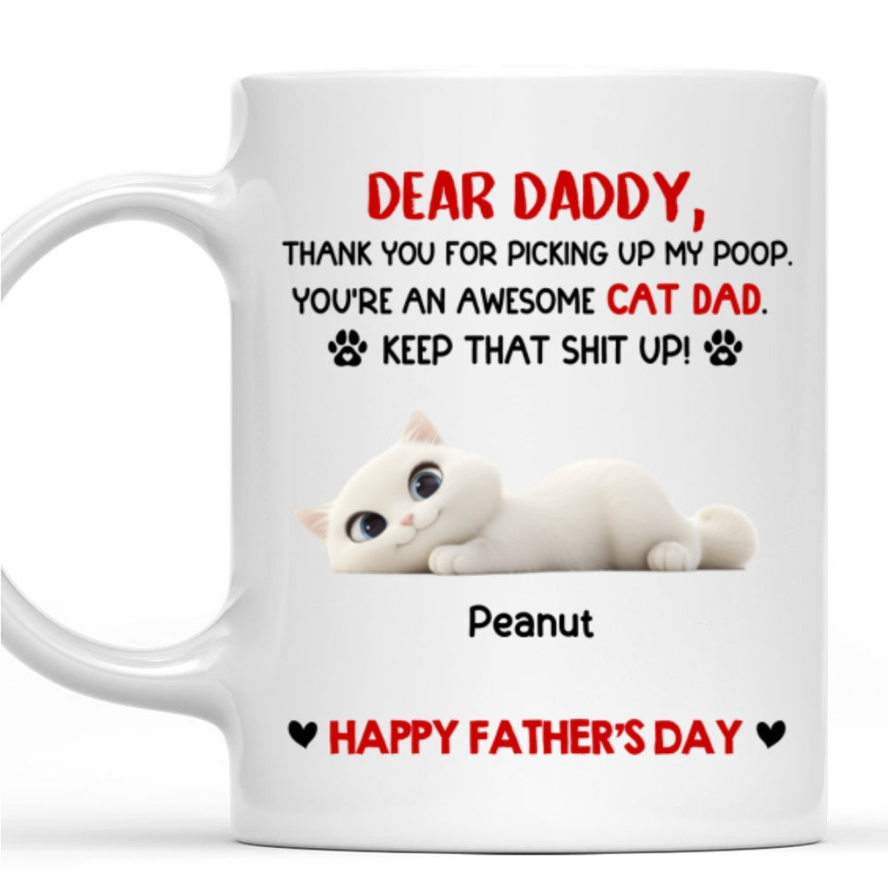 Custom Father's day Birthday Gifts For Cat Dad, Cat Lovers • Awesome Cat Dad - Personalized Coffee Mug