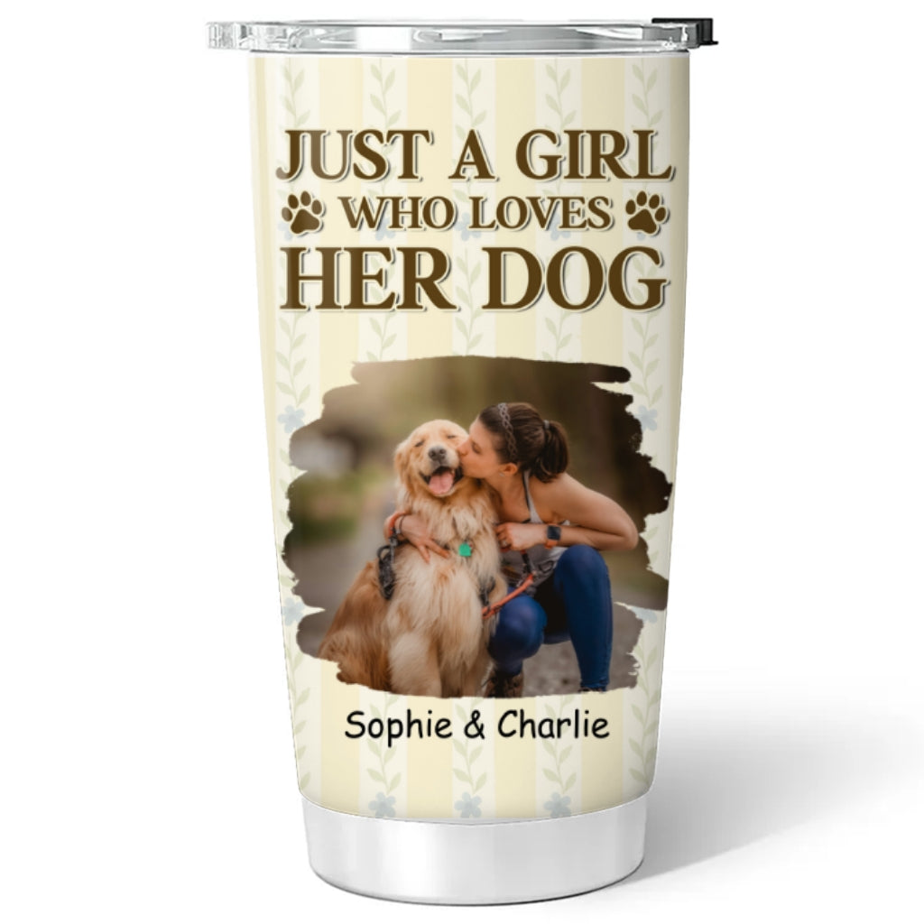 Custom Photo Christmas Birthday Gifts For Dog Mom, Dog Lovers • Out Of The Green Photo - Personalized Tumbler