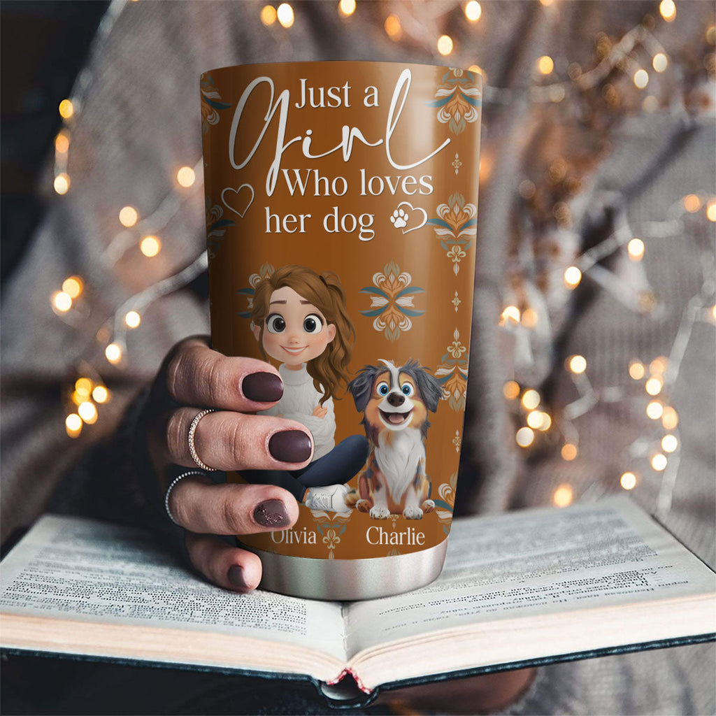 Custom Christmas Birthday Gifts For Dog Mom, Dog Lovers • Stay Here With Dogs - Personalized Tumbler