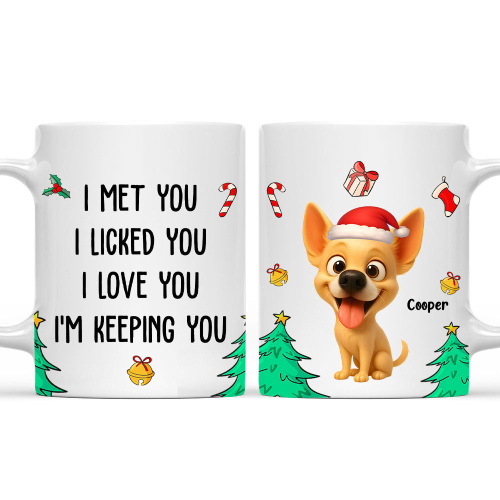 Custom Christmas Birthday Gifts For Dog Lovers • Keeping You Now - Personalized Coffee Mug