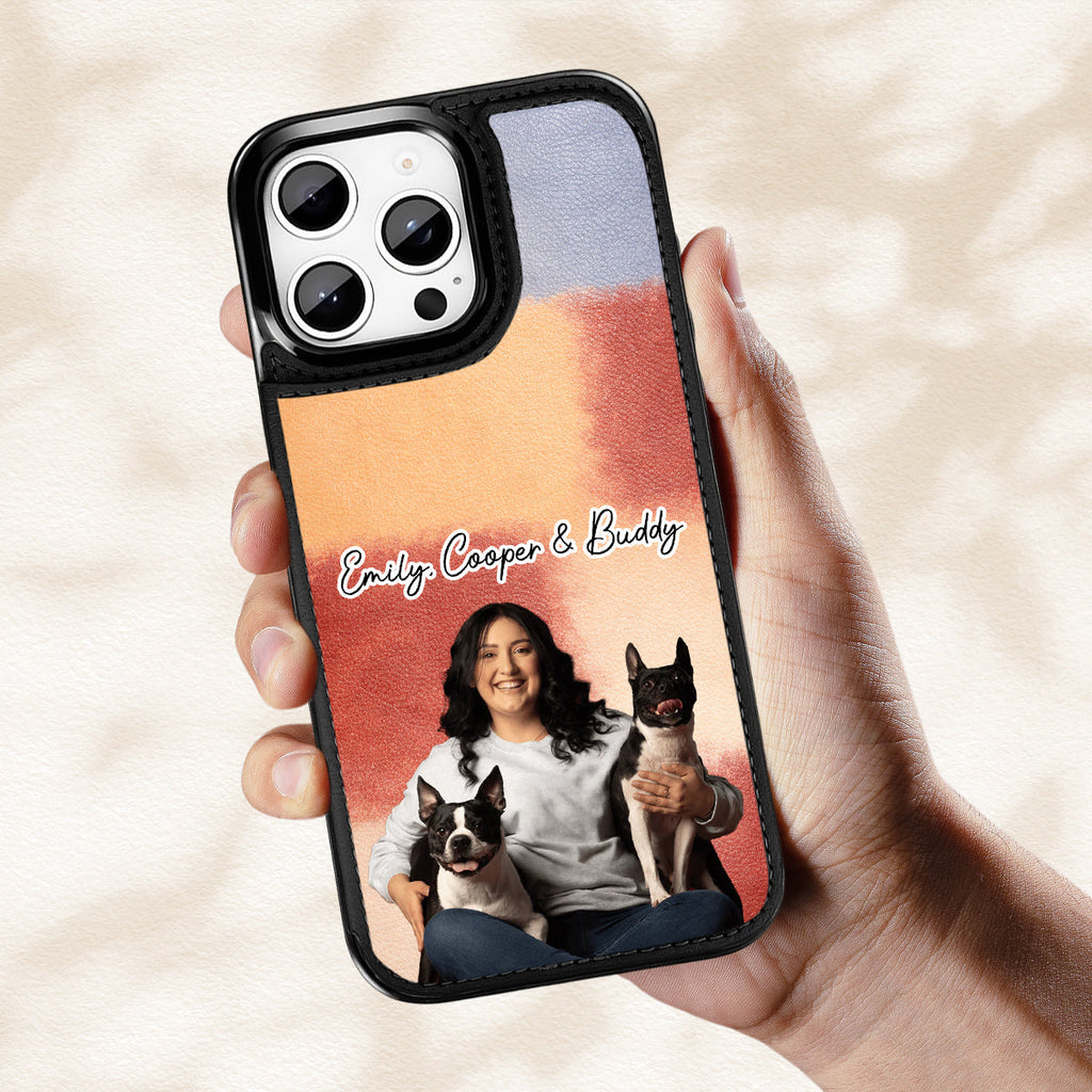 The Mom They Need Photo - Personalized Leather Phone Case