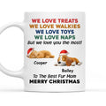 Custom Christmas Birthday Gifts For Dog Lovers • We Love You Snow Ver - Personalized Coffee Mug