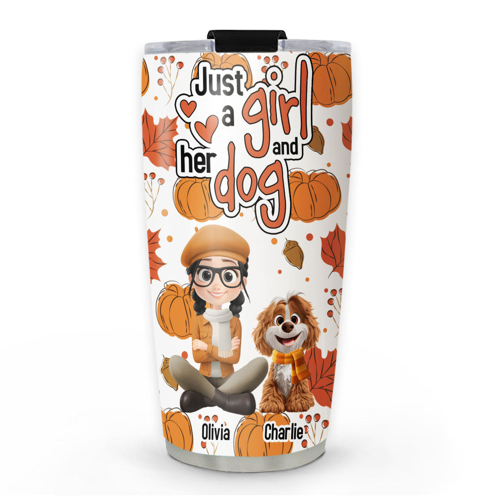 Custom Christmas Birthday Gifts For Dog Mom, Dog Lovers • Falling For You - Personalized Tumbler