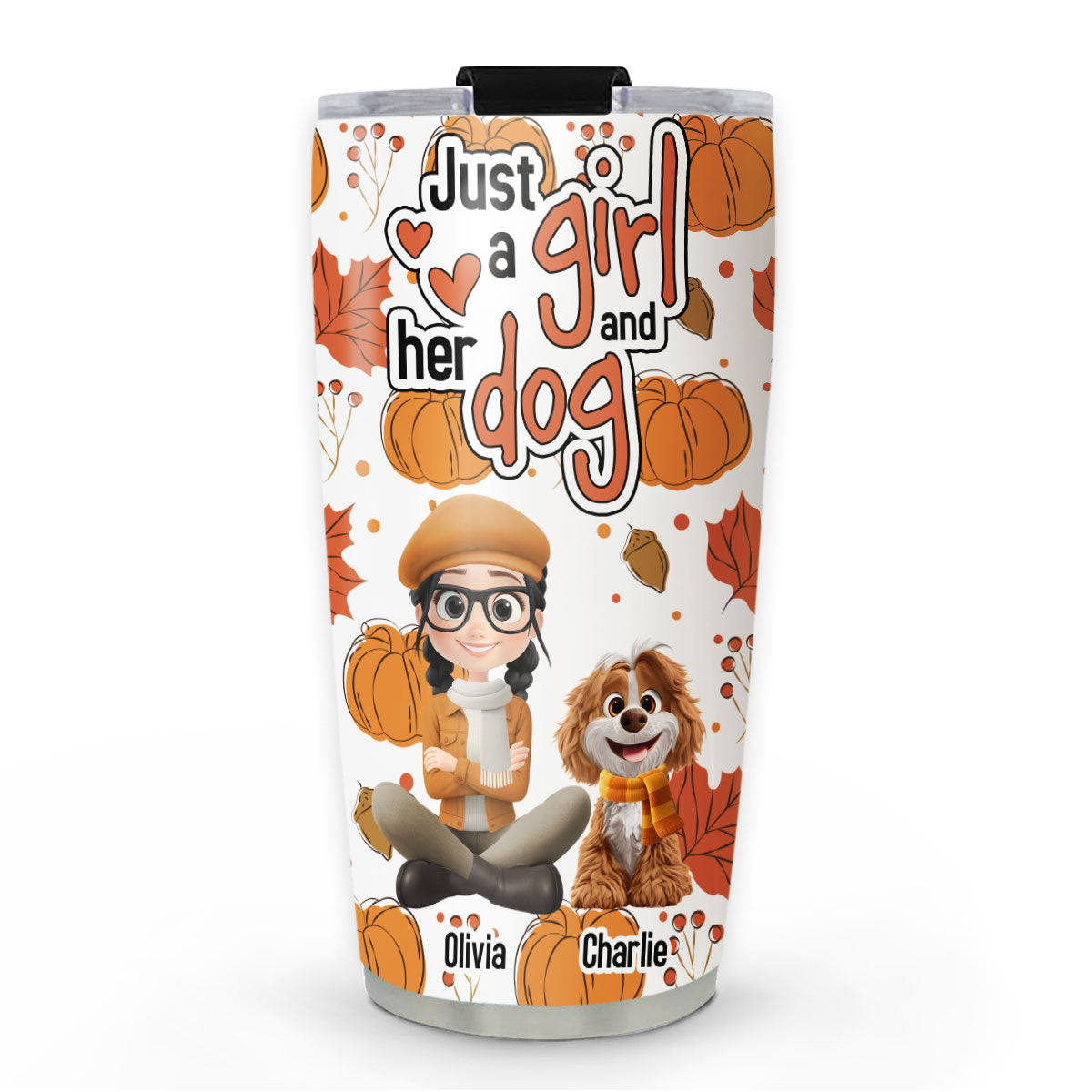 Custom Christmas Birthday Gifts For Dog Mom, Dog Lovers • Falling For You - Personalized Tumbler