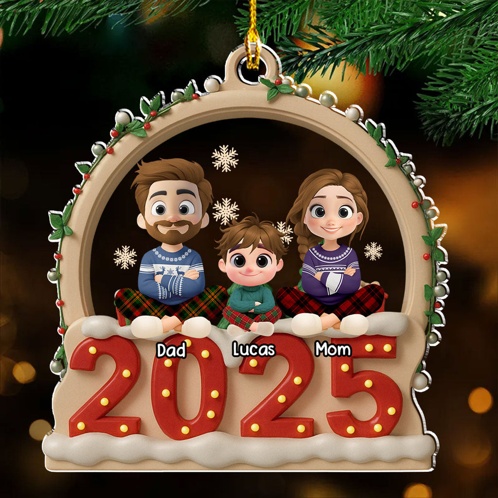 Our Christmas Together With Fur Babies - Personalized Acrylic Ornament