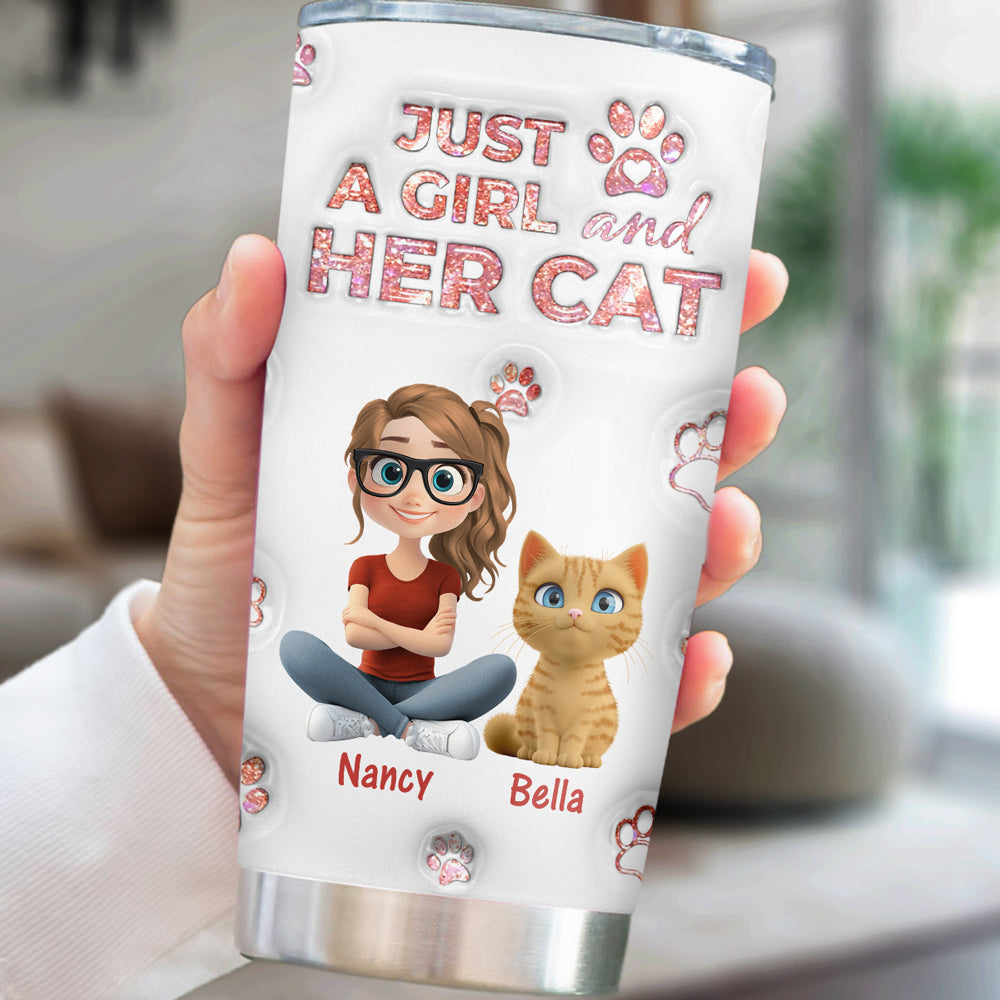 Custom Christmas Birthday Gifts For Cat Mom, Cat Lovers • Cats Are The Miracle - Personalized 3D Inflated Effect Tumbler