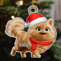 Custom Christmas Decor Home Birthday Gifts For Cat Lovers • Walking Cat - Personalized Acrylic Ornament